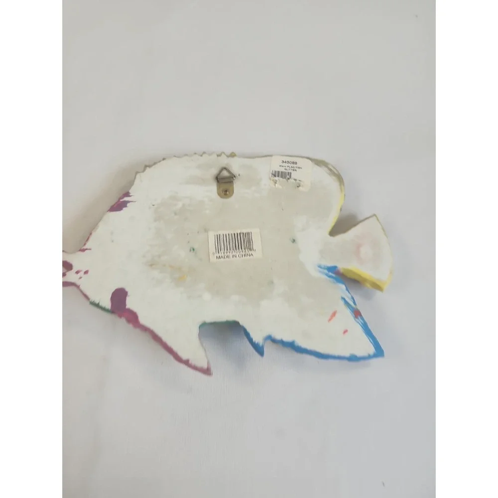 Lot Of 2 Vintage Ceramic Seahorse Fish Ocean Life Handpainted Wall Hangings